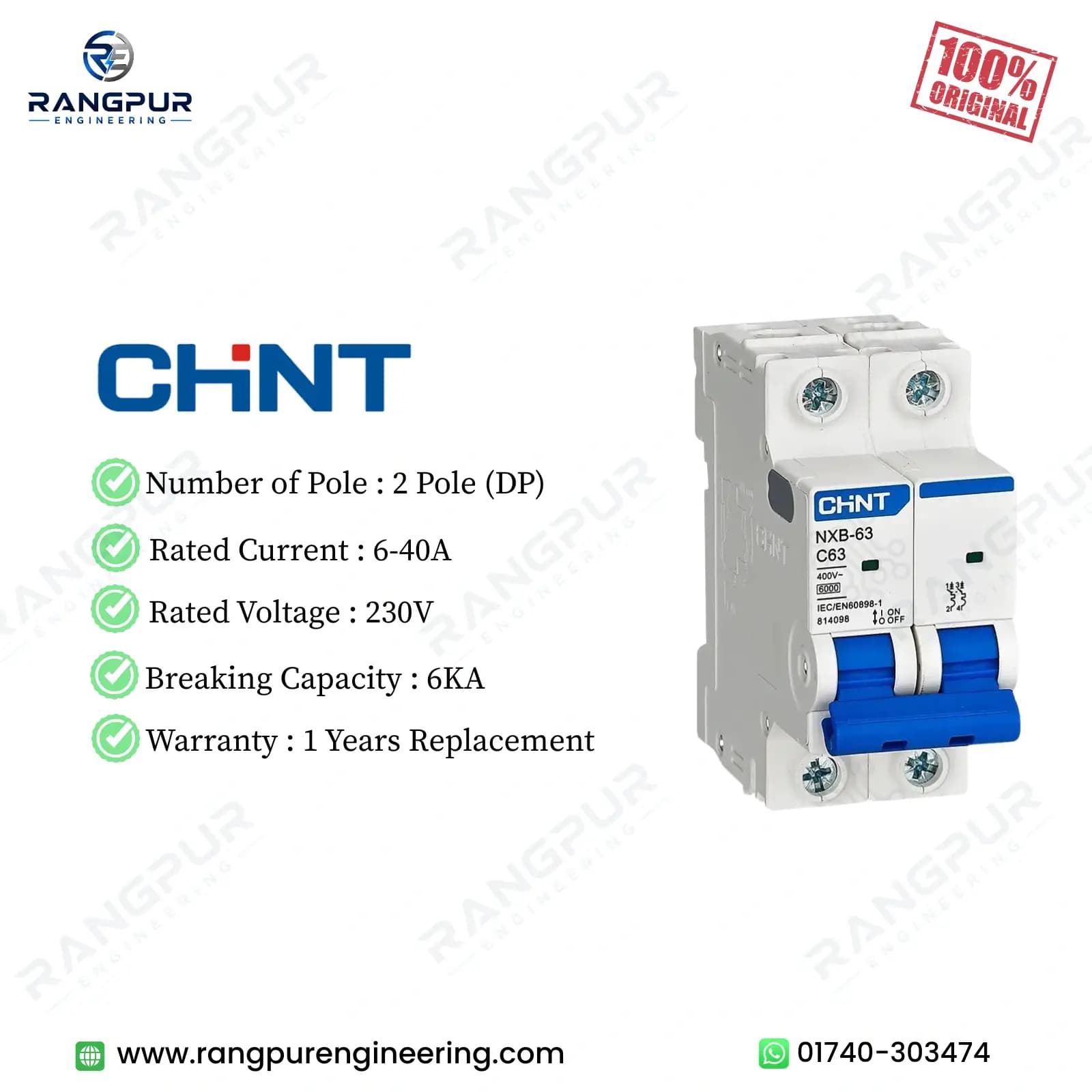 6-40A Double Pole MCB 6kA C Curve Miniature Circuit Breaker 6-40A Double Pole MCB 6kA C Curve Miniature Circuit Breaker