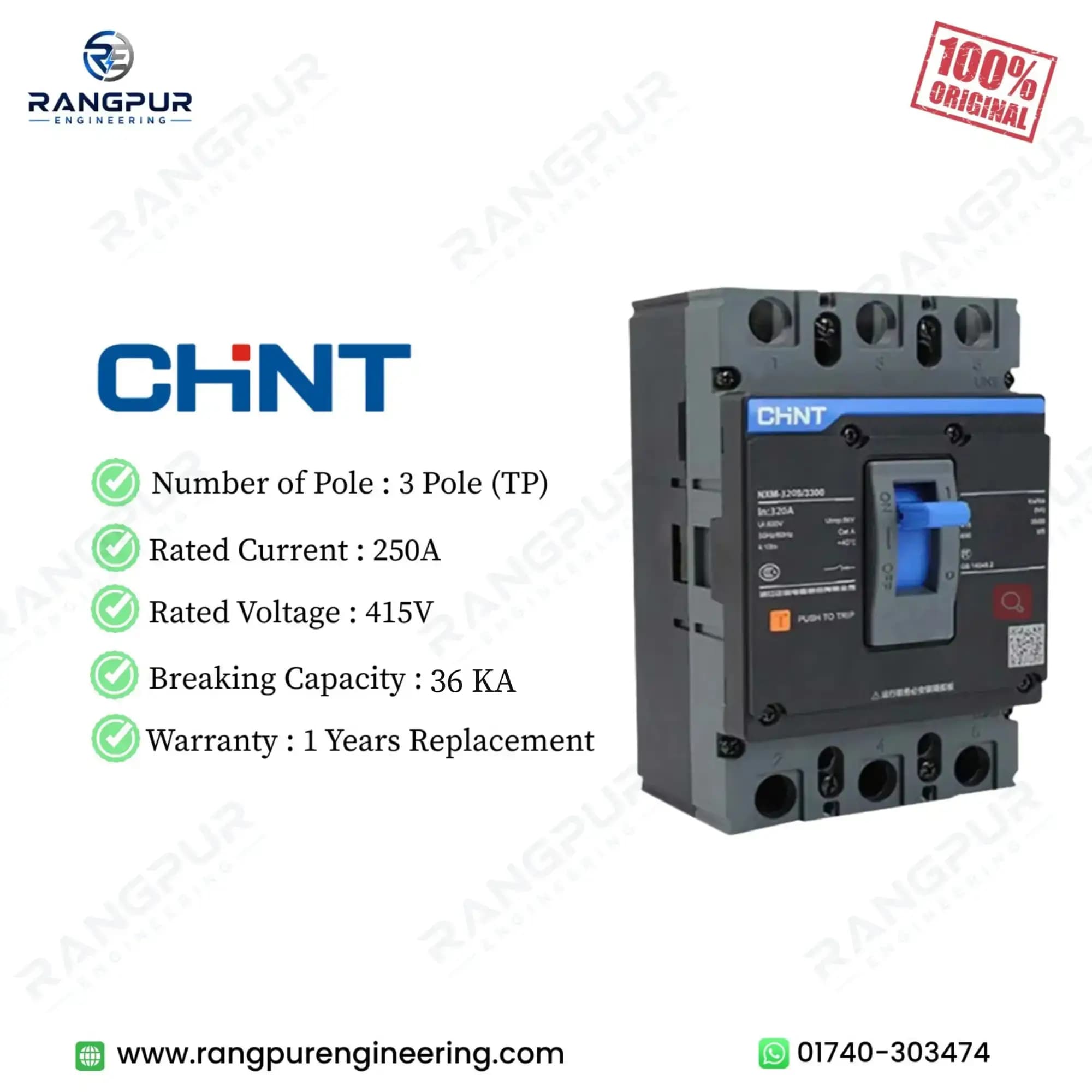 250A 3 Pole MCCB Circuit Breaker Fixed Type 36kA Three Phase 250A 3 Pole MCCB Circuit Breaker Fixed Type 36kA Three Phase