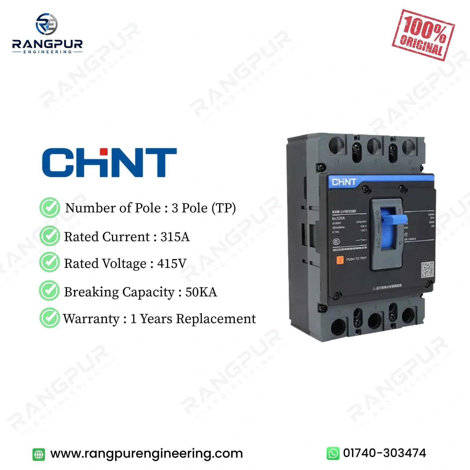 315A 3 Pole MCCB Circuit Breaker 50kA Fixed Type Three Phase 315A 3 Pole MCCB Circuit Breaker 50kA Fixed Type Three Phase