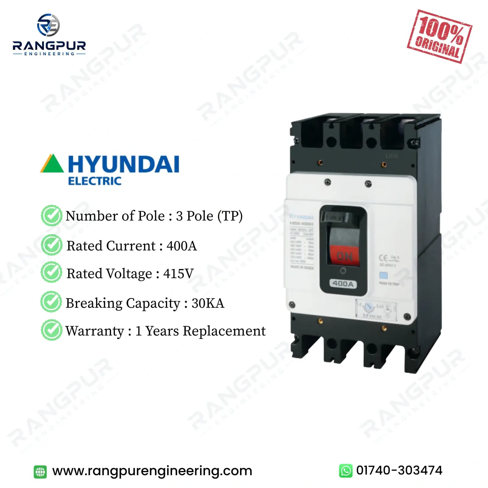 400A 3 Pole MCCB Circuit Breaker, 30kA Breaking Capacity 400A 3 Pole MCCB Circuit Breaker, 30kA Breaking Capacity