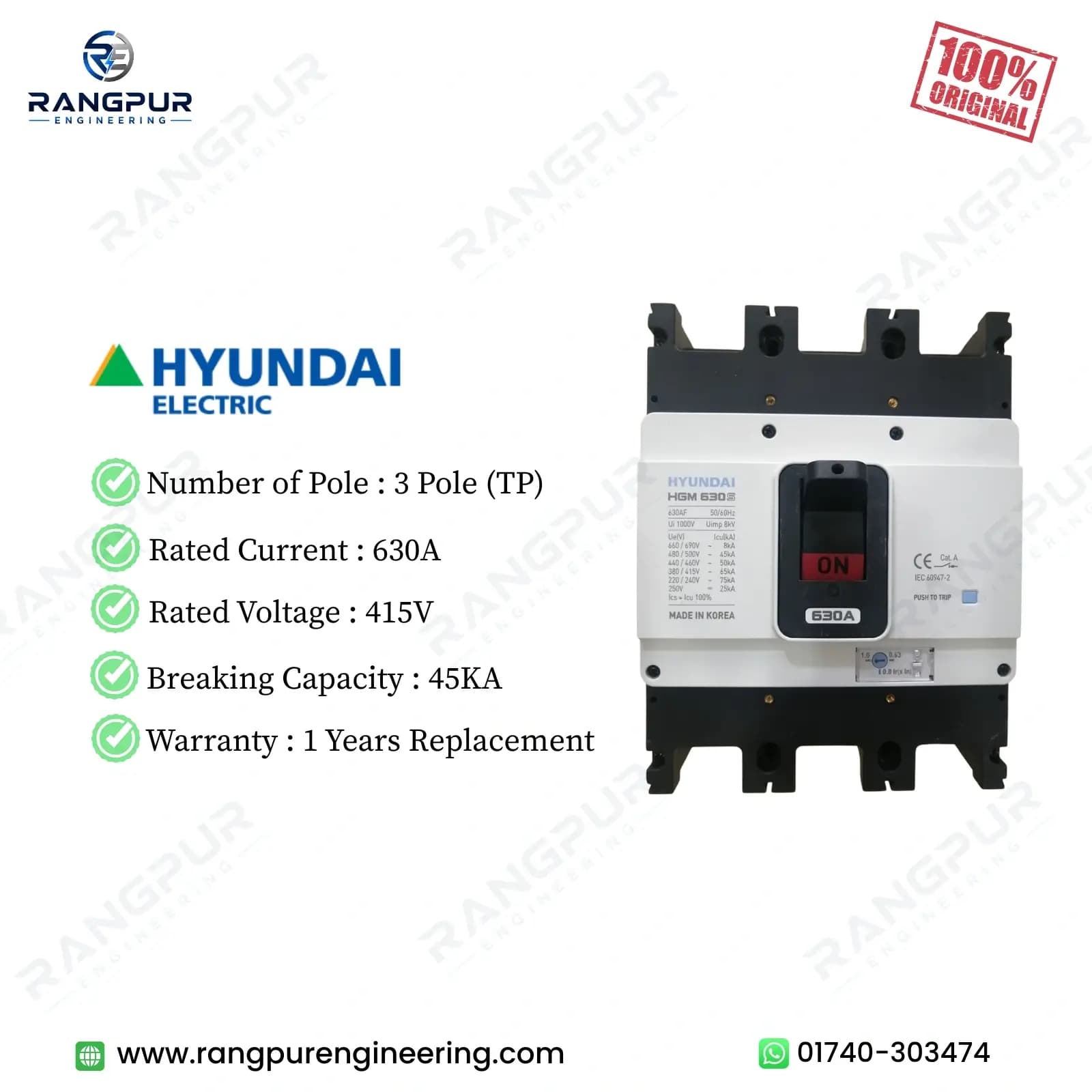 630A 3 Pole MCCB Circuit Breaker 45kA Three Phase Fixed Type 630A 3 Pole MCCB Circuit Breaker 45kA Three Phase Fixed Type