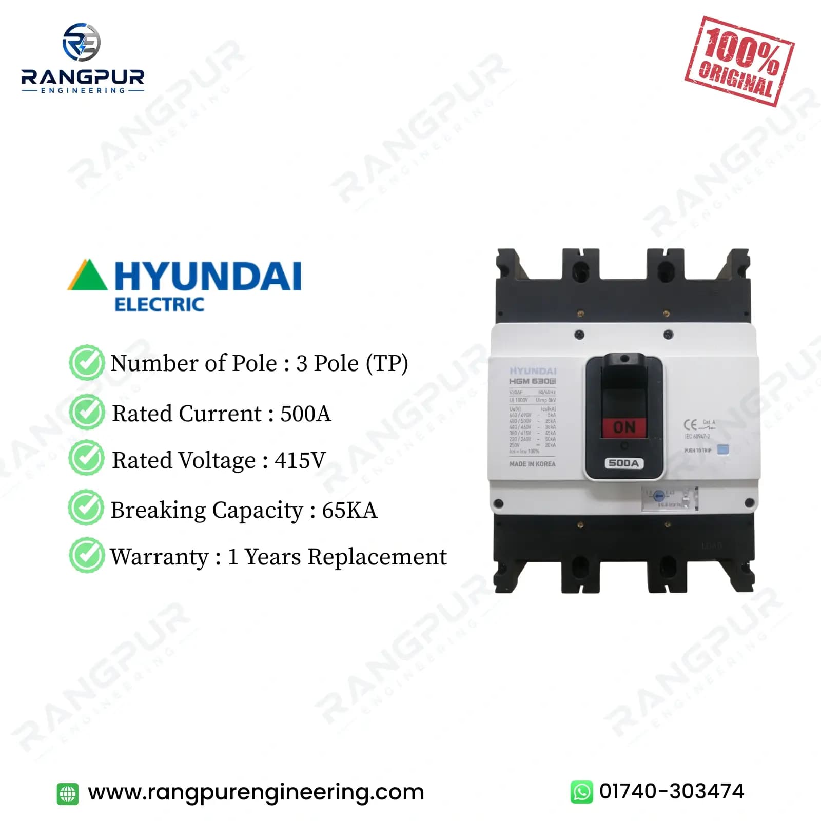 500A 3 Pole MCCB Circuit Breaker 65kA 415V Adjustable 500A 3 Pole MCCB Circuit Breaker 65kA 415V Adjustable