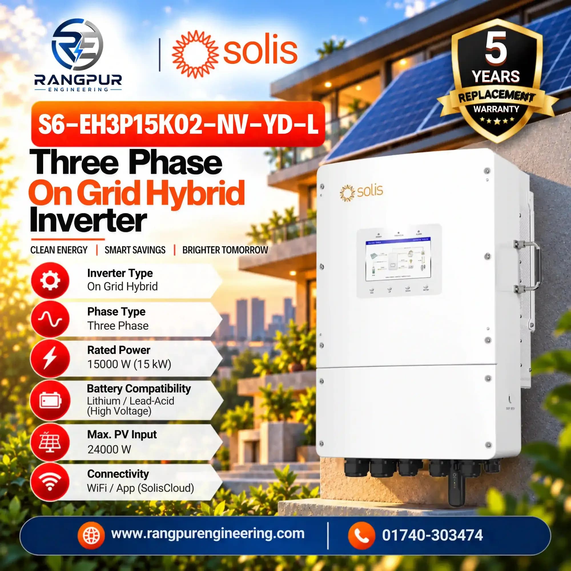 15 KW Three Phase On Grid Hybrid Inverter with WiFi App Monitoring 15 KW Three Phase On Grid Hybrid Inverter with WiFi App Monitoring